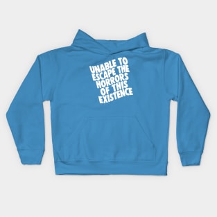 Existential Pain / Retro 80s Style Nihilism Design Kids Hoodie